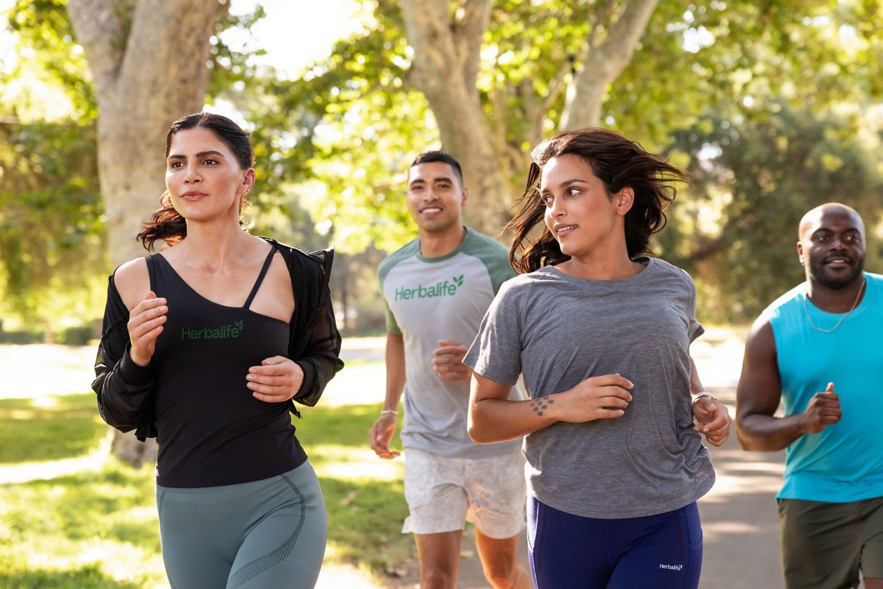 Distributors and Customers running outside.