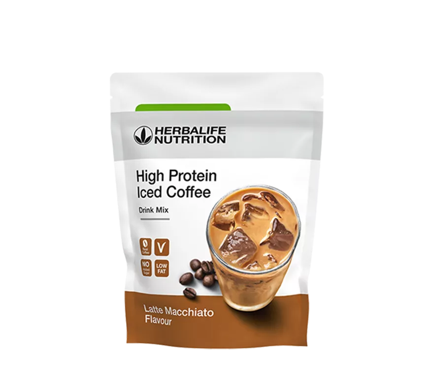 High Protein Iced Coffee Latte Macchiato