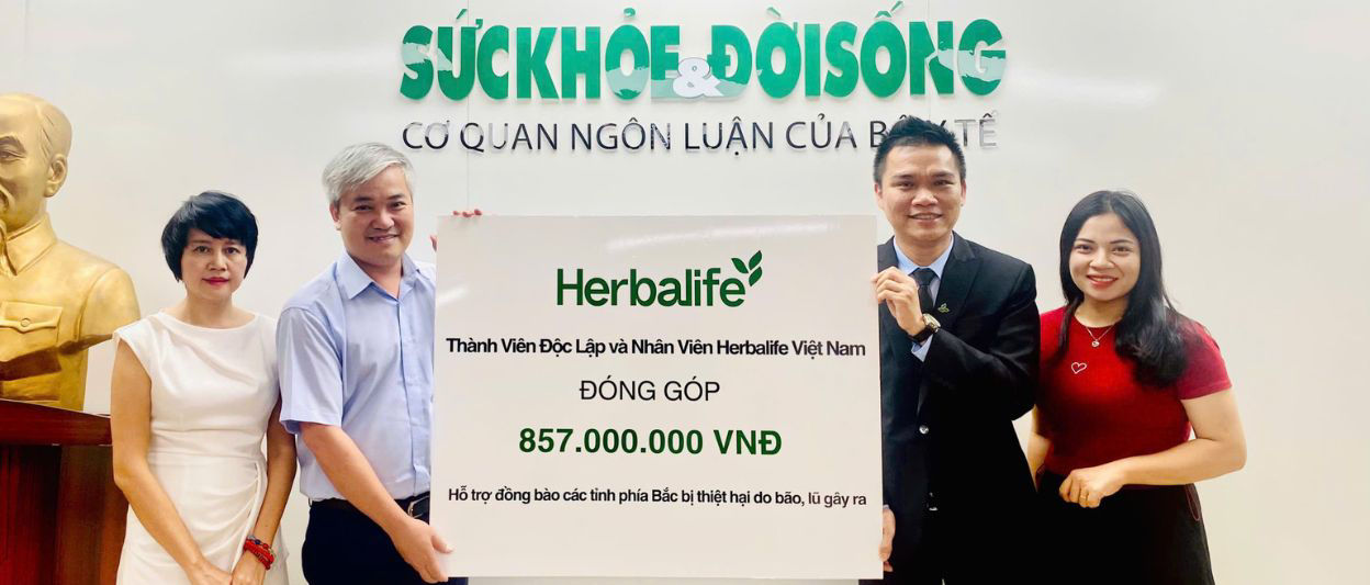 Trân trọng cảm ơn Quý Thành Viên và Nhân Viên Herbalife Việt Nam ủng hộ Chương trình đóng góp hỗ trợ đồng bào bị ảnh hưởng trong bão lụt ở các tỉnh phía Bắc