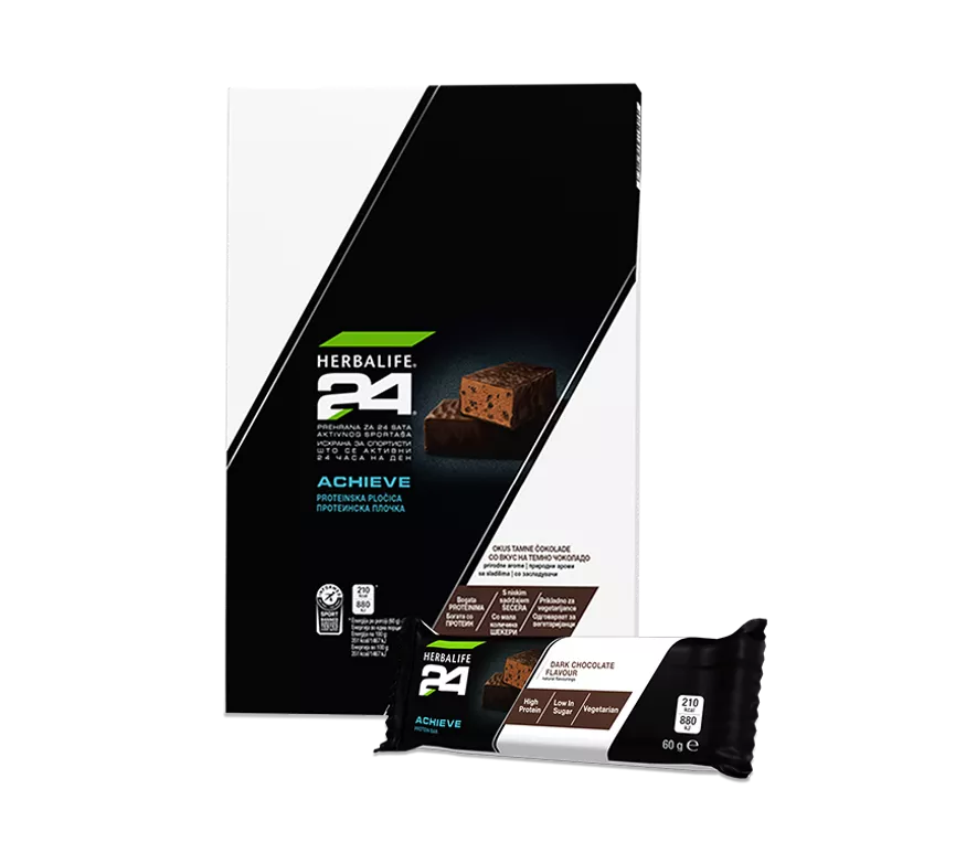 Herbalife24® Achieve proteinska pločica Tamne čokolade 6 pločica