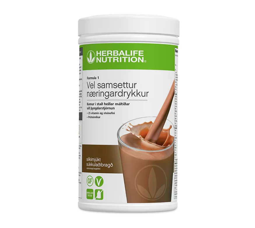 Herbalife Formula 1 Vel samsettur næringardrykkur Silkimjúkt súkkulaðibragð 550 g