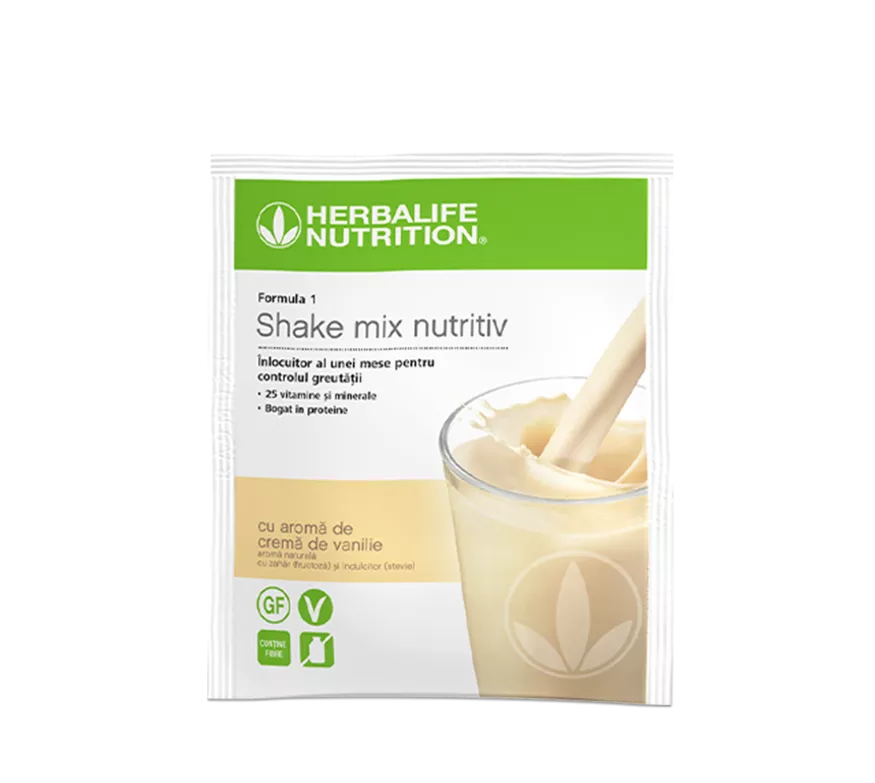 Herbalife Formula 1 Shake Mix Nutritiv Cremă de Vanilie 7 x 26g