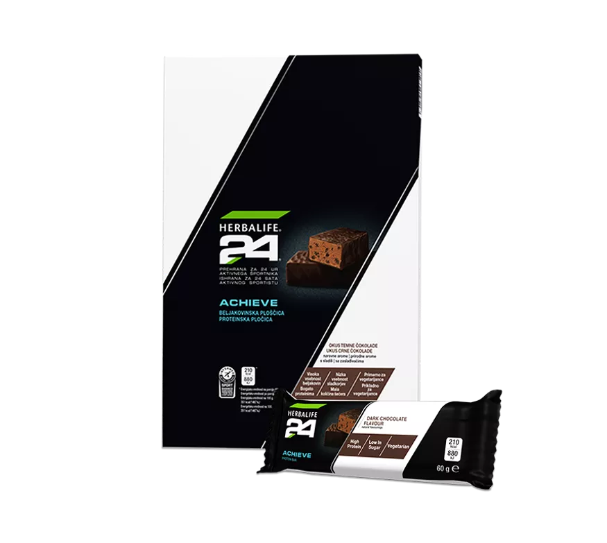 Herbalife24® Achieve Beljakovinska ploščica Temne čokolade 6 ploščic